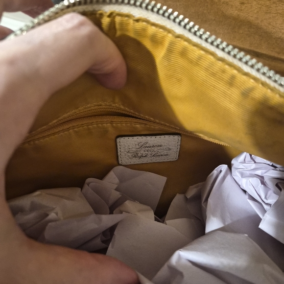 Ralph Lauren Leather White Shoulder Bag - Picture 9 of 10